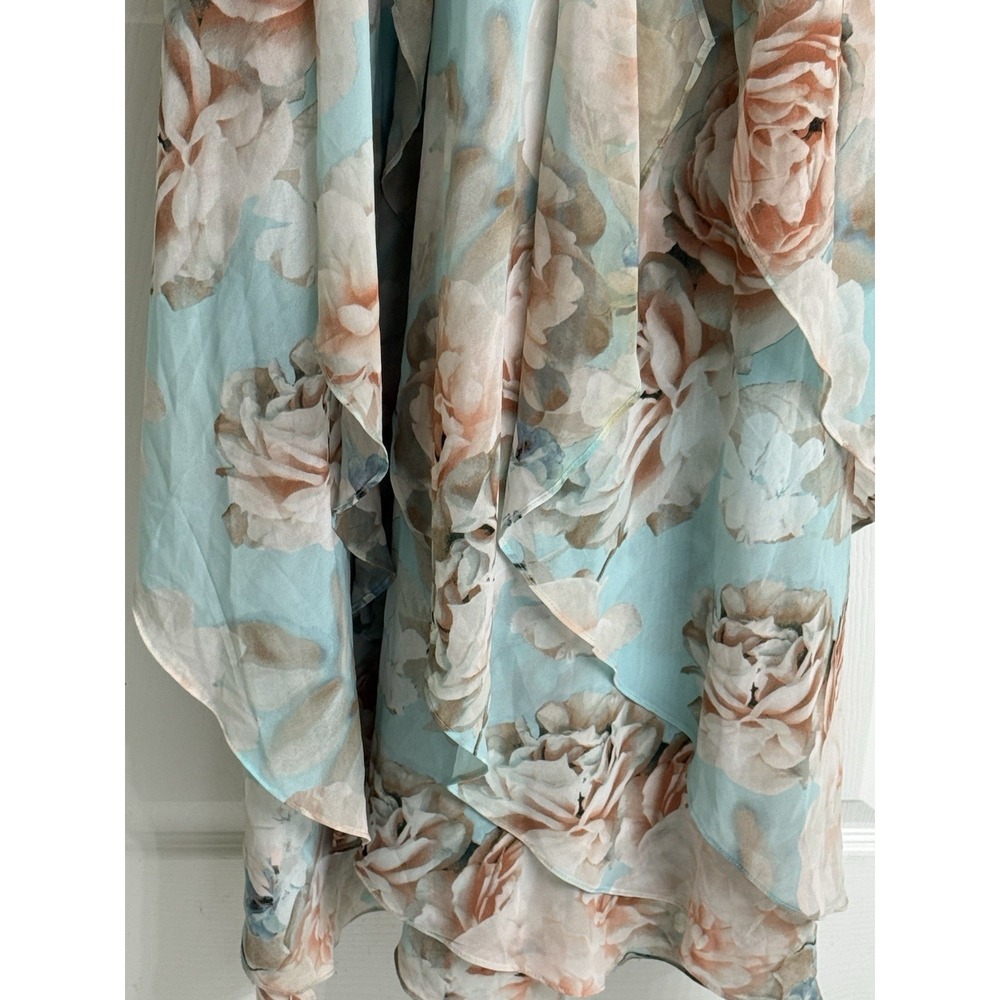 Calvin Kline sleeveless halter dress size 12 long flowy floral pattern - Picture 3 of 8